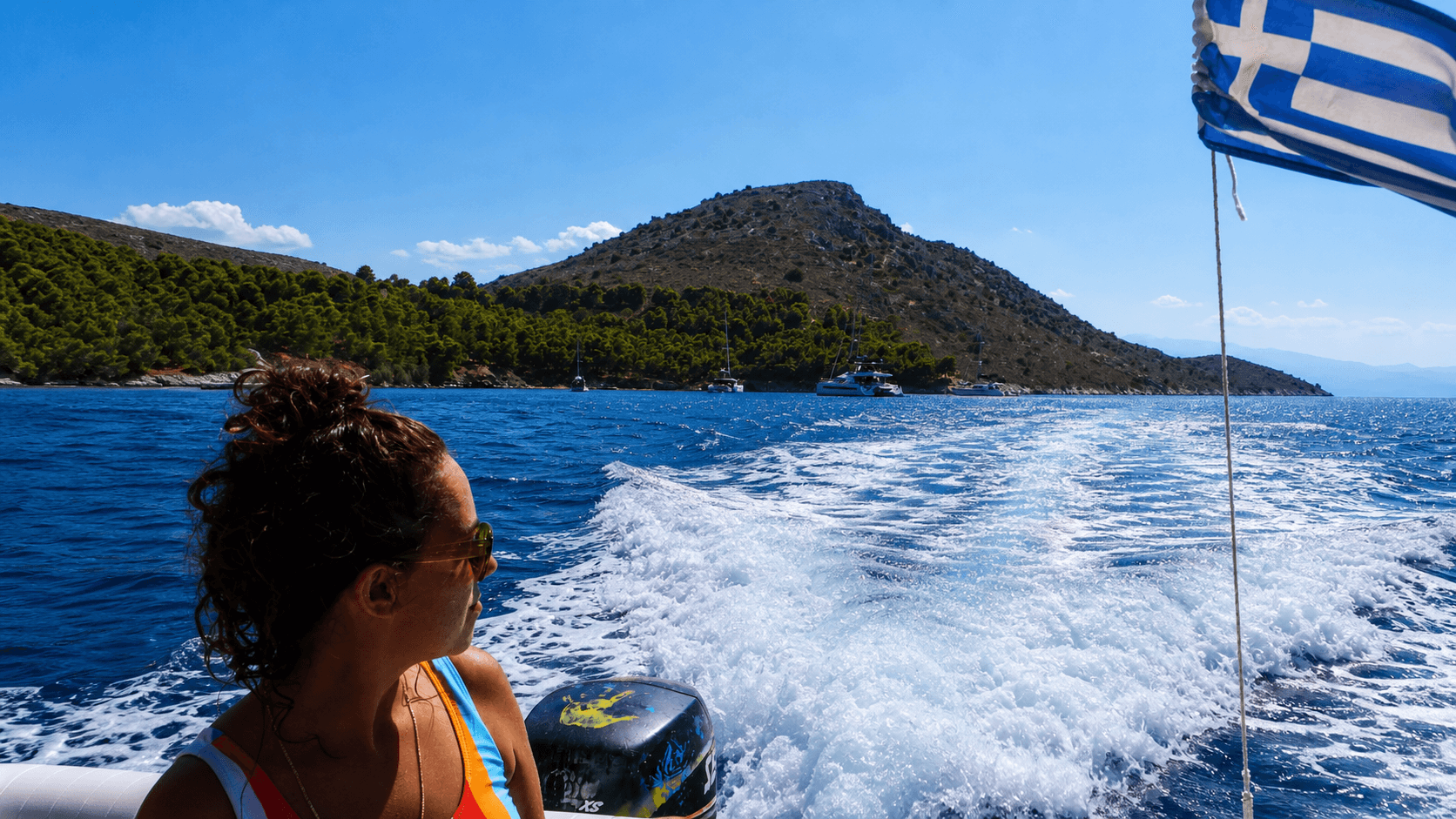 Boat excursion beyond the Tolo shoreline